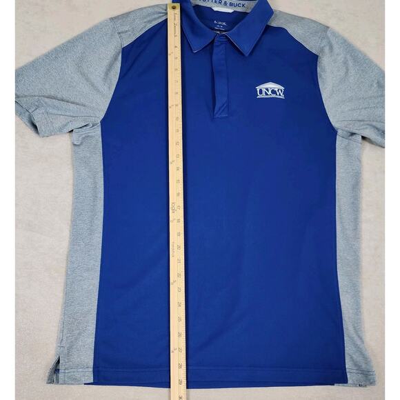 UNCW Seahawks Polo Shirt Blue gray Drytec 50+ UPF Wilmington NC COLLEGE SPORT M - Picture 9 of 10